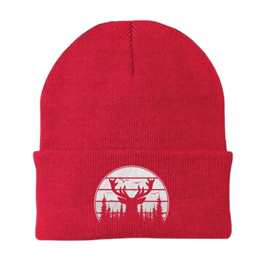 Deer Color Embroidered Beanie